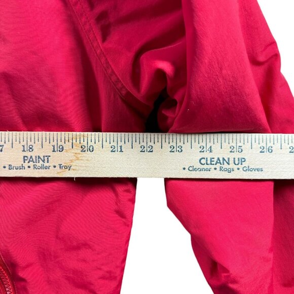 Lands' End Boy Size Large 14/16 Unisex Red Hooded Fleece Windbreaker Jacket - Picture 5 of 9